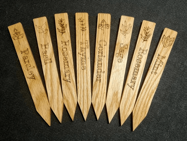 Oak Herb Labels x 8