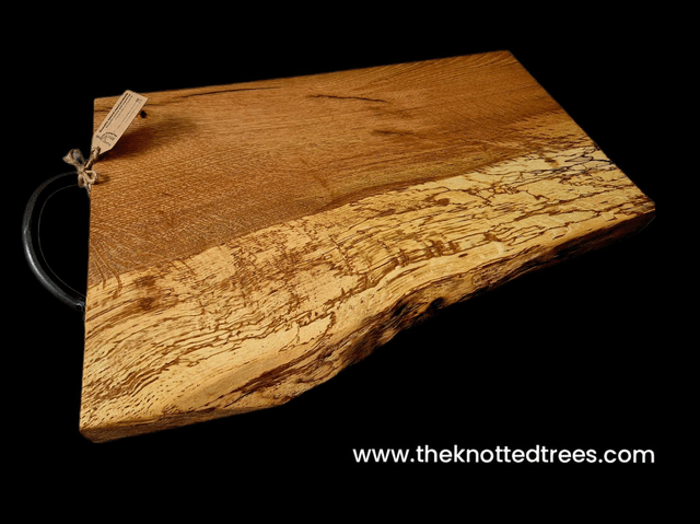 Hardwood board with handle
